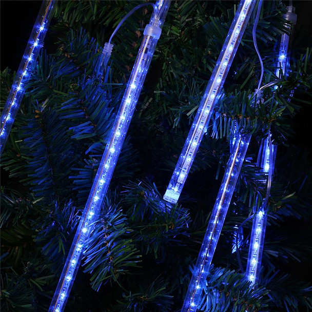 50cm 8 Tubes DIP Meteor Rain Light, LED Decorative Light, Tube Diameter: 1.2cm, AC 100-240V, US, EU Plug Optional(Blue Light)