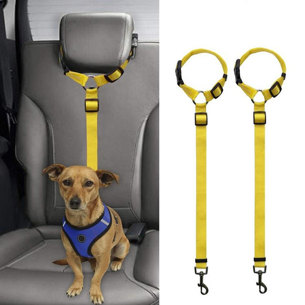 4 PCS Pet Car Safety Rope Ring Dog Car Seat Belt Rear Seat Traction Rope(Red)