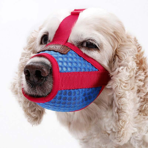 Doglemi Dog Muzzle Pet Supplies Breathable Bark Stopper Muzzle Dog Mouth Cover, Specification: S(Red)