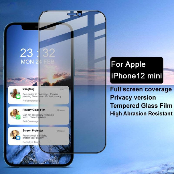 IMAK HD Anti-spy Tempered Glass Protective Film - iPhone 12 mini