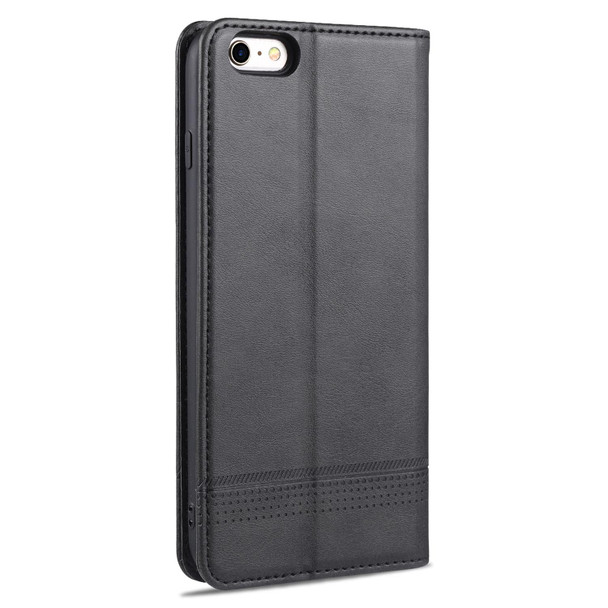 AZNS Magnetic Calf Texture Horizontal Flip Leatherette Case with Card Slots & Holder & Wallet - iPhone 8 / 7(Black)