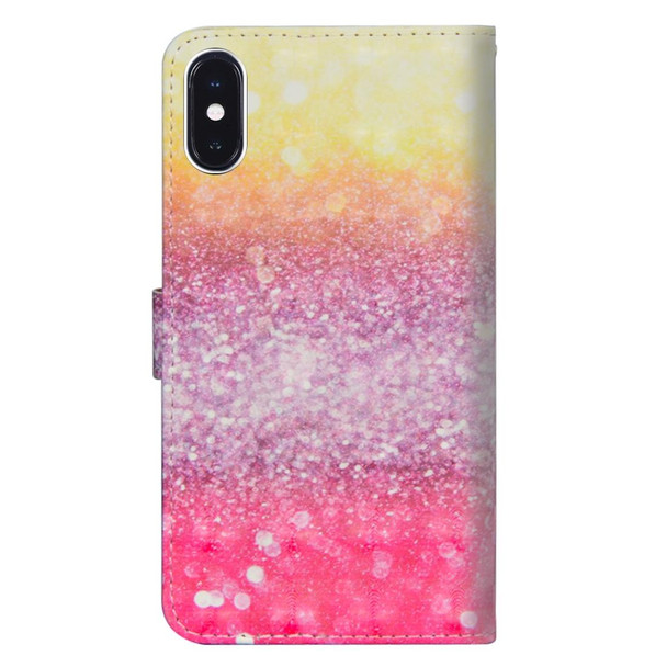 3D Painting Pattern Horizontal Flip TPU + PU Leatherette Case with Holder & Card Slots & Wallet - iPhone XS Max(Gradient Color)