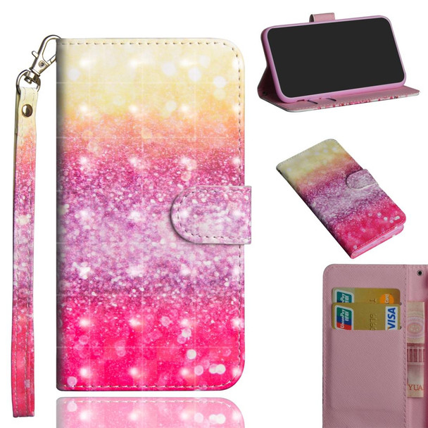 3D Painting Pattern Horizontal Flip TPU + PU Leatherette Case with Holder & Card Slots & Wallet - iPhone XS Max(Gradient Color)