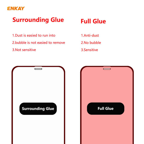 ENKAY ENK-PC0722 Hat-Prince Liquid Silicone Straight Edge Shockproof Protective Case + 0.26mm 9H 2.5D Full Glue Full Screen Tempered Glass Film - iPhone XS Max(White)