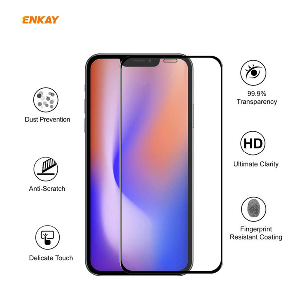 2 PCS ENKAY Hat-Prince 0.26mm 9H 6D Curved Full Coverage Tempered Glass Protector - iPhone 12 mini