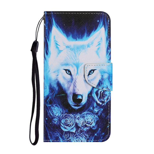 Coloured Drawing Pattern Horizontal Flip PU Leatherette Case with Holder & Card Slots & Wallet & Lanyard - iPhone 6 & 6s(Rose Wolf)