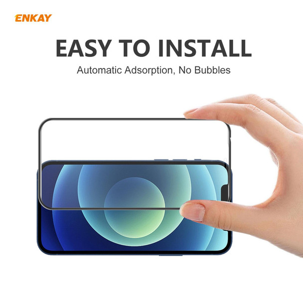 5 PCS ENKAY Hat-Prince Anti-drop Full Glue Tempered Glass Full Screen Film Anti-fall Protector - iPhone 12 / 12 Pro