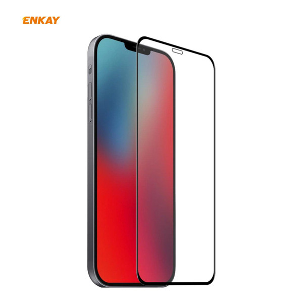 ENKAY Hat-Prince 0.26mm 9H 6D Curved Full Coverage Tempered Glass Protector - iPhone 12 / 12 Pro