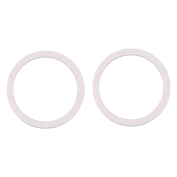 2 PCS Rear Camera Glass Lens Metal Protector Hoop Ring for iPhone 12(White)