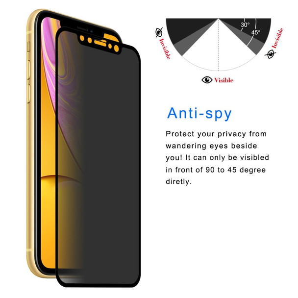 ENKAY Hat-Prince 0.26mm 9H 6D Privacy Anti-glare Full Screen Tempered Glass Film for iPhone 11 / XR