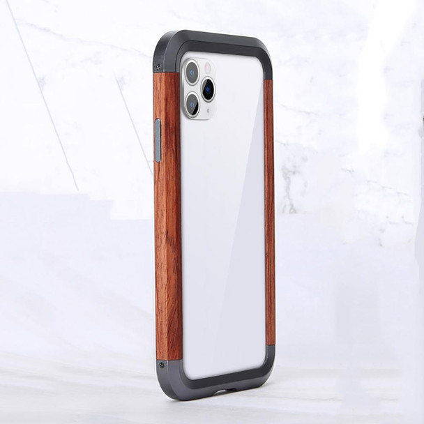 iPhone 11 Pro R-JUST Metal + Wood Frame Protective Case