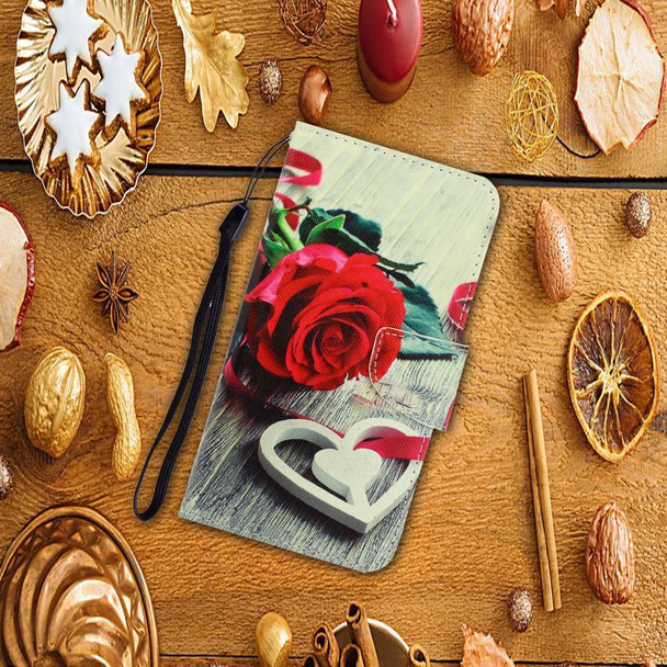 iPhone 6 Plus / 6s Plus 3D Colored Drawing Horizontal Flip PU Leather Case with Holder & Card Slots & Wallet(Red Rose)