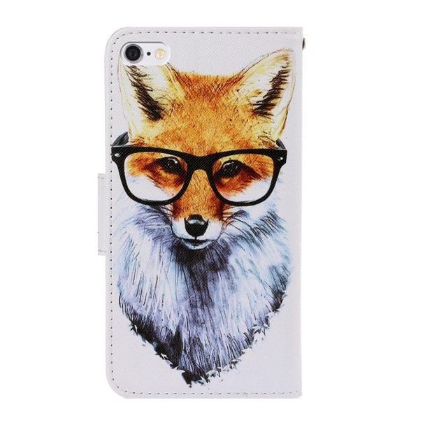 iPhone 6 / 6s 3D Colored Drawing Horizontal Flip PU Leather Case with Holder & Card Slots & Wallet(Fox)