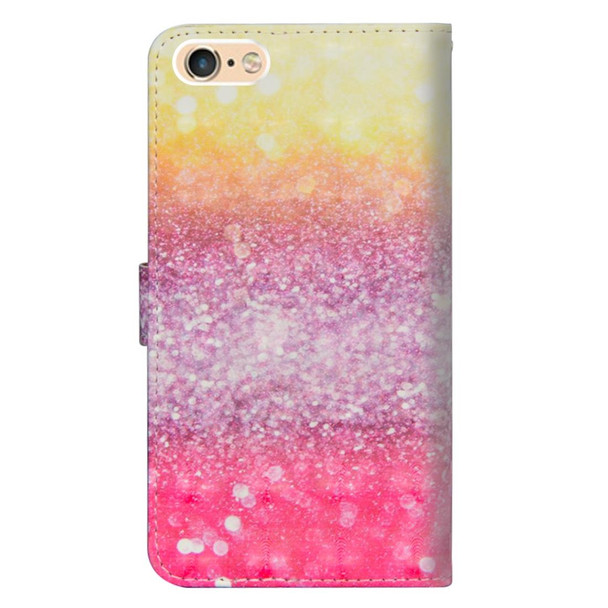 3D Painting Pattern Horizontal Flip TPU + PU Leatherette Case with Holder & Card Slots & Wallet - iPhone 6 / 6s(Gradient Color)