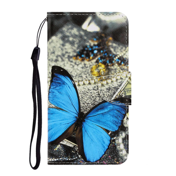 3D Colored Drawing Horizontal Flip PU Leatherette Case with Holder & Card Slots & Wallet - iPhone 12 mini(A Butterfly)