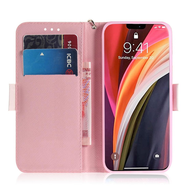 iPhone 12 Pro Max 3D Colored Drawing Horizontal Flip Leather Case with Holder & Card Slots & Wallet & Lanyard(Butterfly High-heeled)