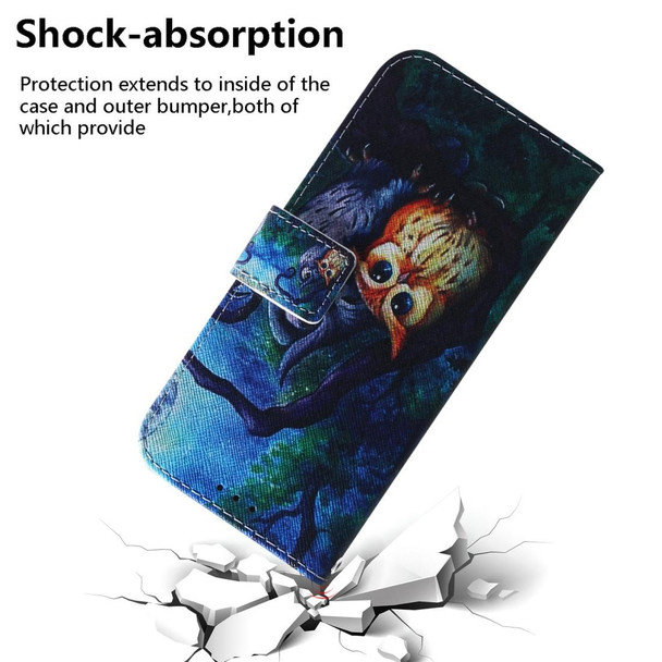 iPhone 12 Pro Max Coloured Drawing Horizontal Flip Leather Case, with Holder & Card Slots & Wallet(Oil Painting Owl)