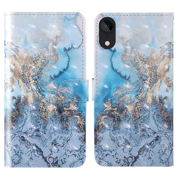 iPhone XR 3D Painting Colored Drawing Pattern Horizontal Flip TPU + PU Leather Case with Holder & Card Slots & Wallet & Lanyard(Milky Way)