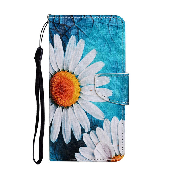 iPhone 8 / 7 Colored Drawing Pattern Horizontal Flip Leather Case with Holder & Card Slots & Wallet(Daisy)