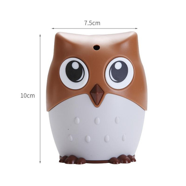 2 PCS Plastic Owl Press Type Automatic Toothpick Box(Orange)