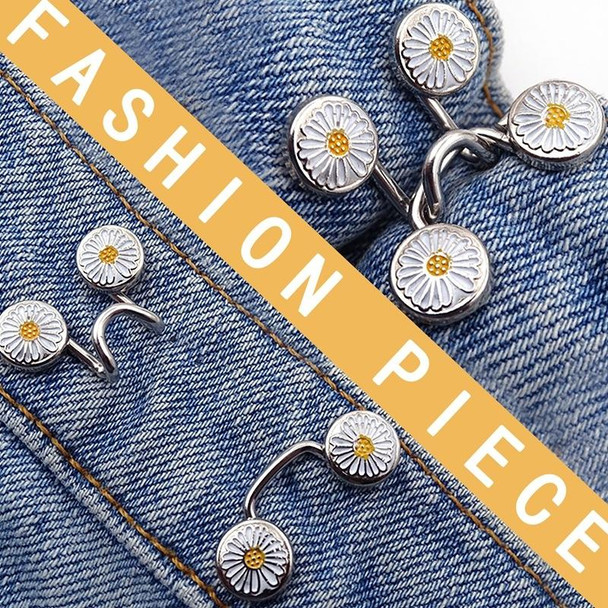 5 PCS 6 in 1 Nail-Free Detachable Button Jeans Waist Adjustment Buckle Set, Colour: 25mm (Bronze)