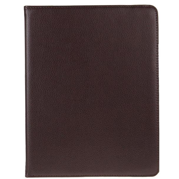 360 Degree Rotatable Leatherette Case with Sleep / Wake-up Function & Holder for New iPad (iPad 3)(Brown)