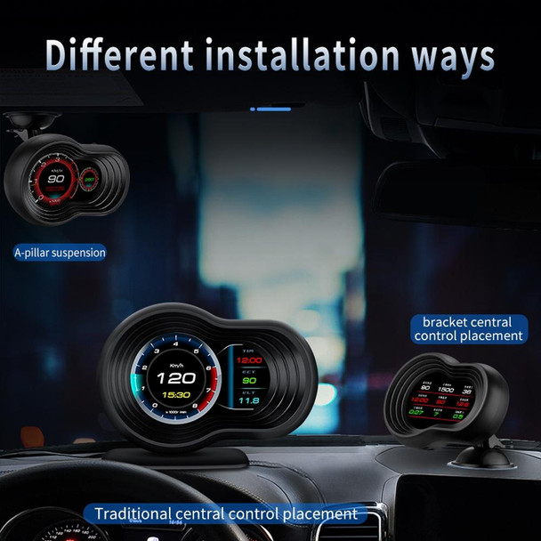 F9 OBD2 + GPS Mode Car HUD Head-up Display Speed / Water Temperature / Voltage Display