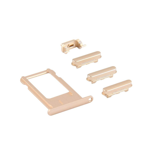 4 in 1 for iPhone 6 Plus (Card Tray + Volume Control Key + Power Button + Mute Switch Vibrator Key)(Gold)