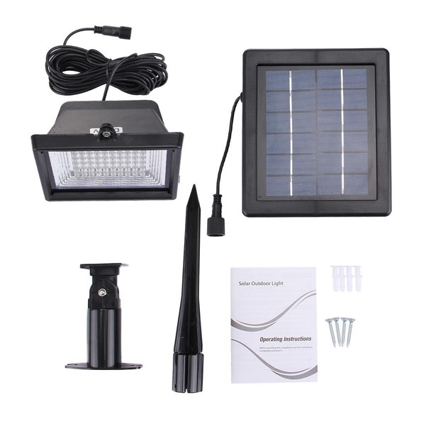 3W IP55 Waterproof  LED Floodlight, 60 LEDs 200LM Lamp with Solar Panel