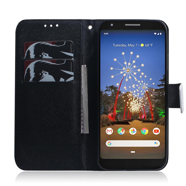 Painting Pattern Coloured Drawing Horizontal Flip Leather Case with Holder & Card Slots & Wallet for Google Pixel 3a XL(Anger)