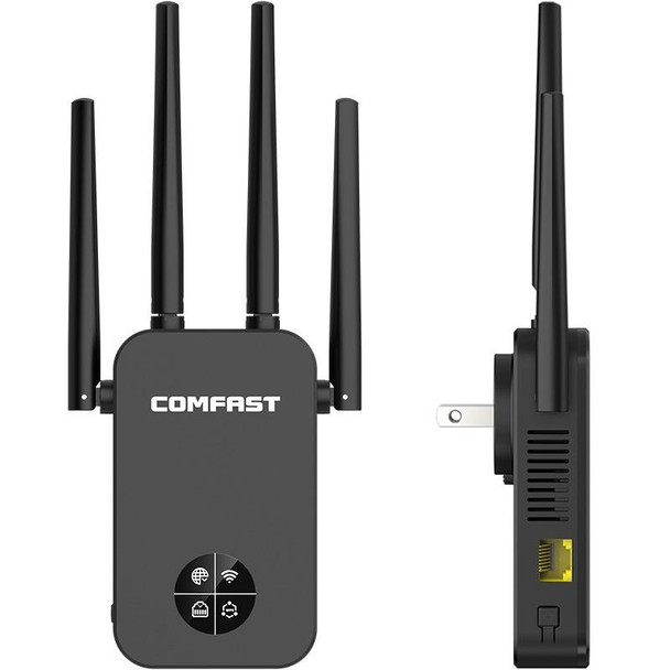 COMFAST CF-WR761AC 1200Mbps WiFi Signal Amplifier with OLED Display Screen, US Plug