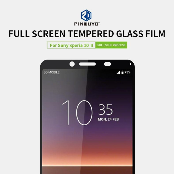 Sony Xperia10 II PINWUYO 9H 2.5D Full Screen Tempered Glass Film(Black)