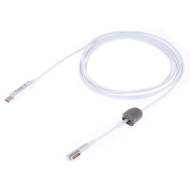 45W / 60W / 65W 5 Pin MagSafe 1 (L-Shaped) to USB-C / Type-C PD Charging Cable (White)