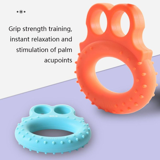 2 PCS Angry Frog Shape Finger Grip Device Finger Strength Exercise Grip Ring(80LB (Gray))