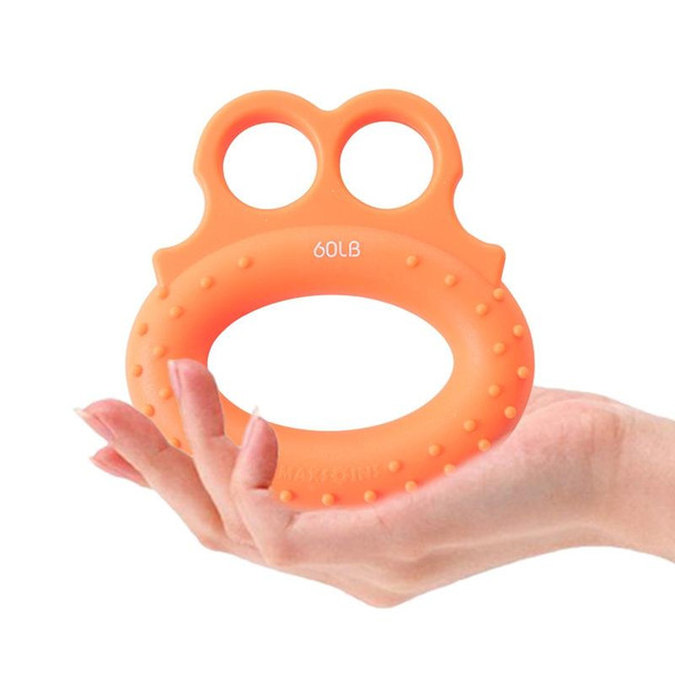 2 PCS Angry Frog Shape Finger Grip Device Finger Strength Exercise Grip Ring(80LB (Gray))