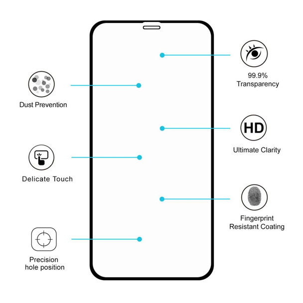 ENKAY Hat-prince Full Glue 0.26mm 9H 2.5D Tempered Glass Film for  iPhone 11 Pro Max / XS Max(Black)