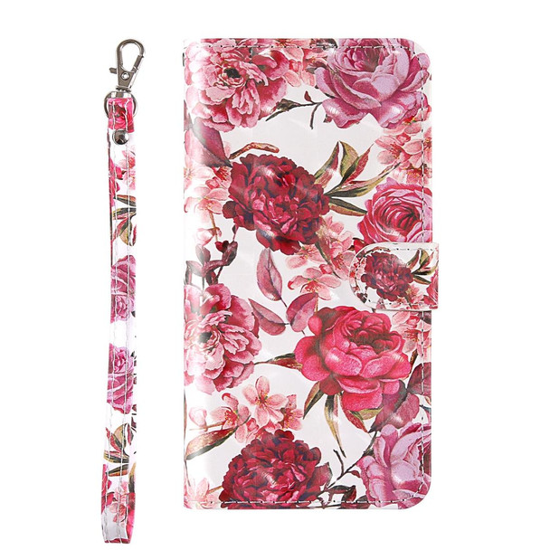 iPhone 12 Pro Max 3D Painting Colored Drawing Pattern Horizontal Flip TPU + PU Leather Case with Holder & Card Slots & Wallet & Lanyard(Little Red Flower)