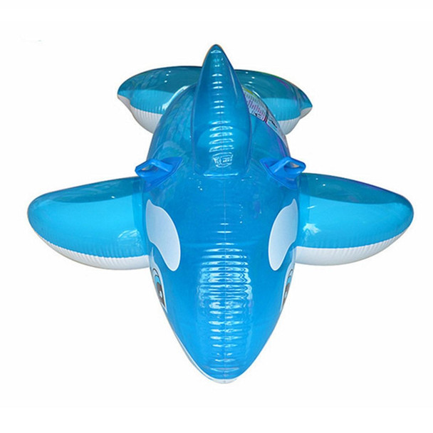 Summer Water Fun Inflatable Blue Whale Shaped Pool Ride-on Swimming Ring Floats, Size: 151*117cm