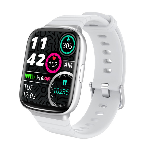 CS169 1.69 inch IPS Screen 5ATM Waterproof Sport Smart Watch, Support Sleep Monitoring / Heart Rate Monitoring / Sport Mode / Incoming Call & Information Reminder(White)