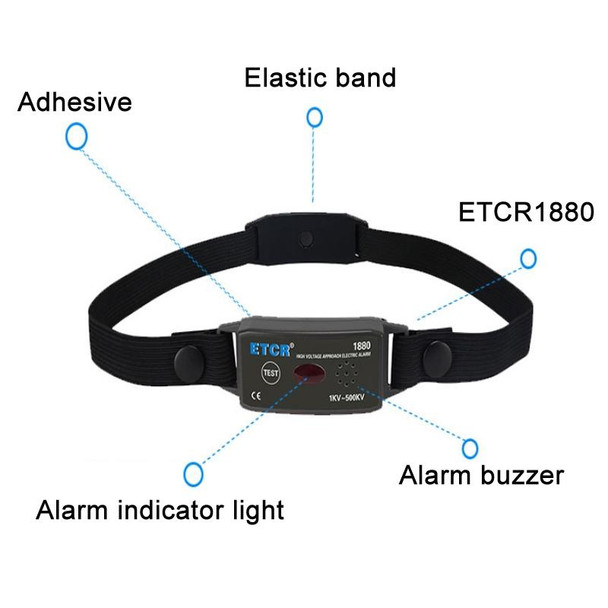 ETCR Non-contact High Voltage Alarm Ellectrician Test Pen, Model: ETCR1880 - Helmet