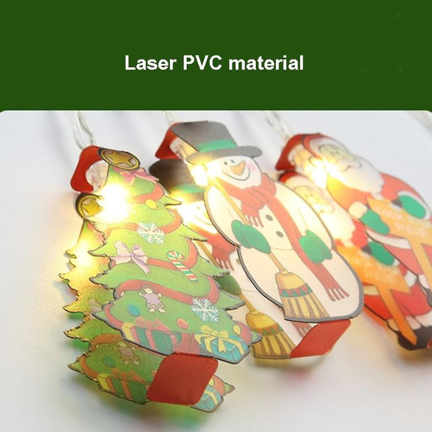3m 20 LEDs Christmas PVC Pendant String Lights Festive Shop Window Decoration(Warm White Light)