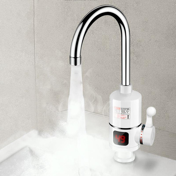 Digital Display Electric Heating Faucet Instant Hot Water Heater CN Plug Digital Display Elbow