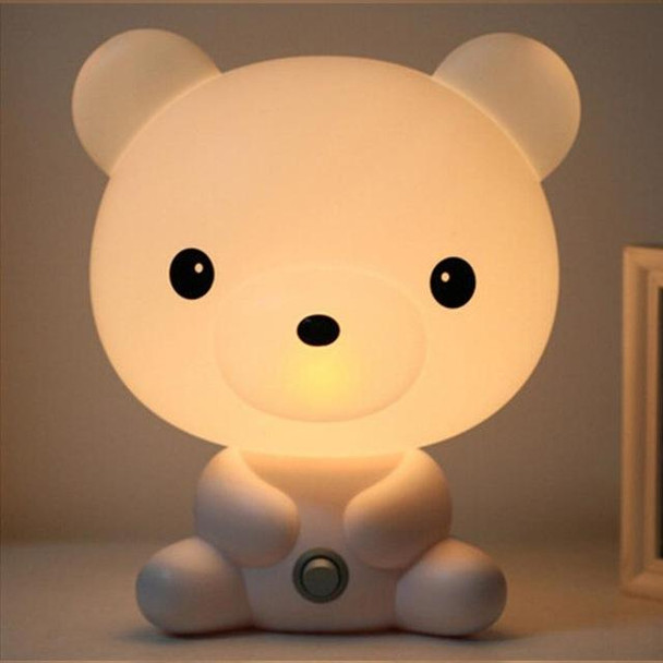 Baby Bedroom Lamps Night Light Cartoon Pets Pvc Plastic Sleep Led Kid Lamp Bulb bear(EU)