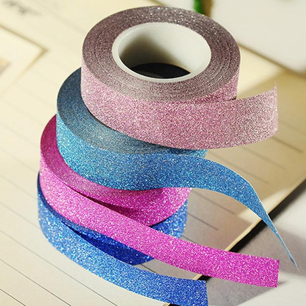 Flash Washi Sticky Paper Tape Label DIY Decorative Tape, Length: 10m(Royal Blue)