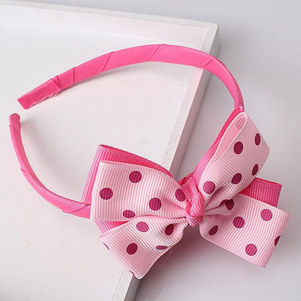 7 PCS/Set Children Accessories Hairband Baby Girls Lovely Bow Headwear Hair Clip(Navy striped)