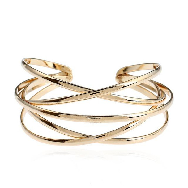 Cuff Bangles - Women Girls Fashion Bangles Bracelets(Gold)