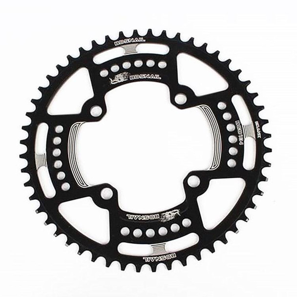 Snail Positive And Negative Tooth Discs Mountain Bike Single Disc Large Tooth Disc 104mm Bcd, Specification:48T(Black)