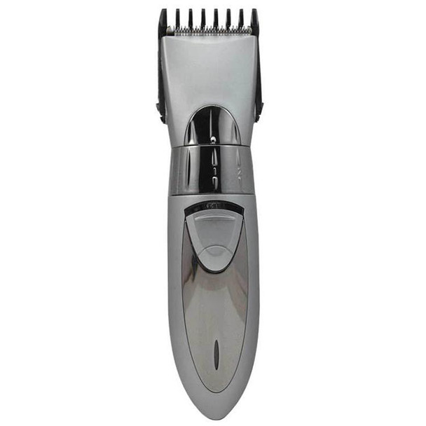 Waterproof Electric Hair Clipper Rechargeable Hair Trimmer Hair Cutting Machine Haircut Beard Trimer, EU Plug(Grey)
