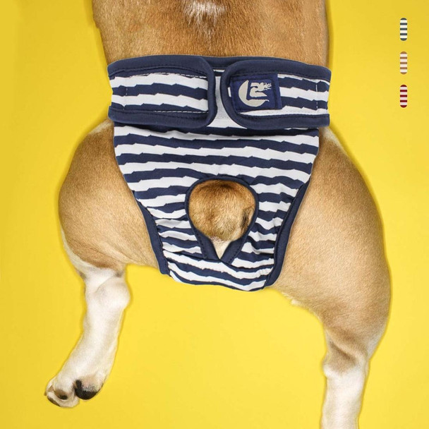 2 PCS Pet Striped Physiological Pants Dog Menstrual Pants, Size: M(Blue)