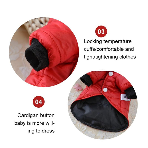 Pet Dog Coat Winter Warm Small Dog Clothes - Chihuahua Soft Fur Hood Puppy Jacket Clothing - Chihuahua Small Large Dogs, Size:L(Red)